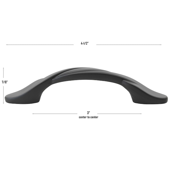 Gliderite Hardware 3 in. Classic Twisted Pull Cabinet Hardware Handle - 87340-MB, 25PK - 87340-MB-25