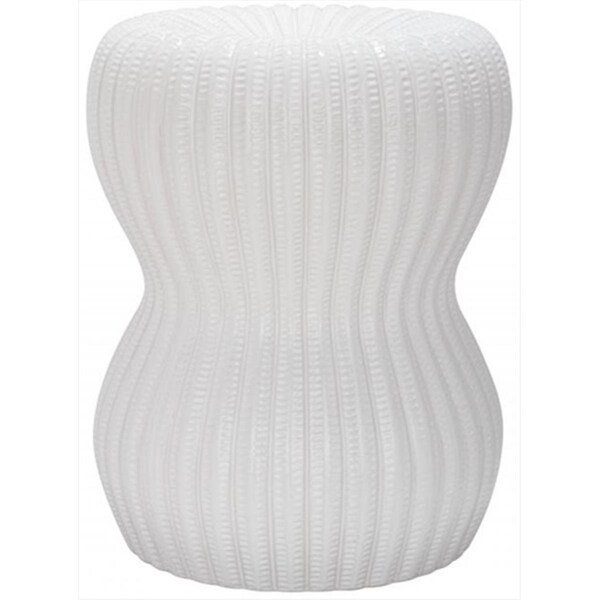 Safavieh Ceramic Hour Glass Garden Stool, White - ACS4518A