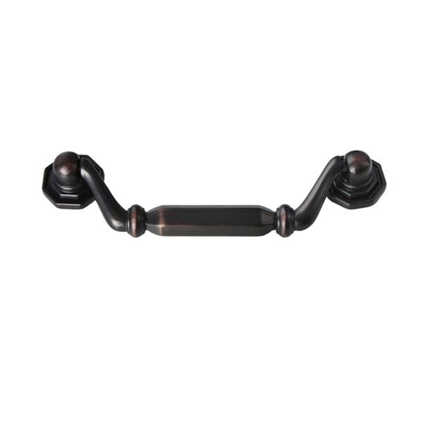 Utopia Alley Suffolk Drop Cabinet Pull Oil Rubbed Bronze 3.8 inch Center to Center - HW313PLRB011
