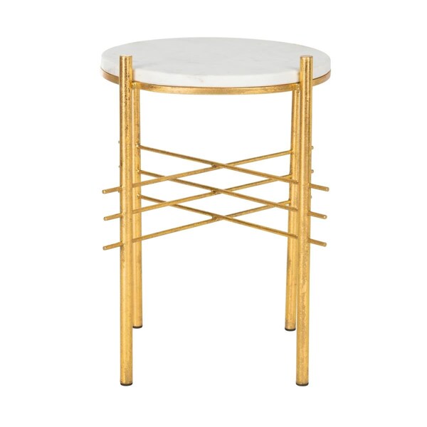 Safavieh Jenesis Round Accent Table, White & Gold - ACC3211A