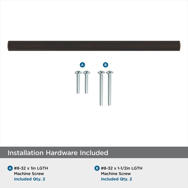 Amerock Caliber 6-5/16 in 160 mm Center-to-Center Oil Rubbed Bronze Cabinet Pull - BP36875ORB