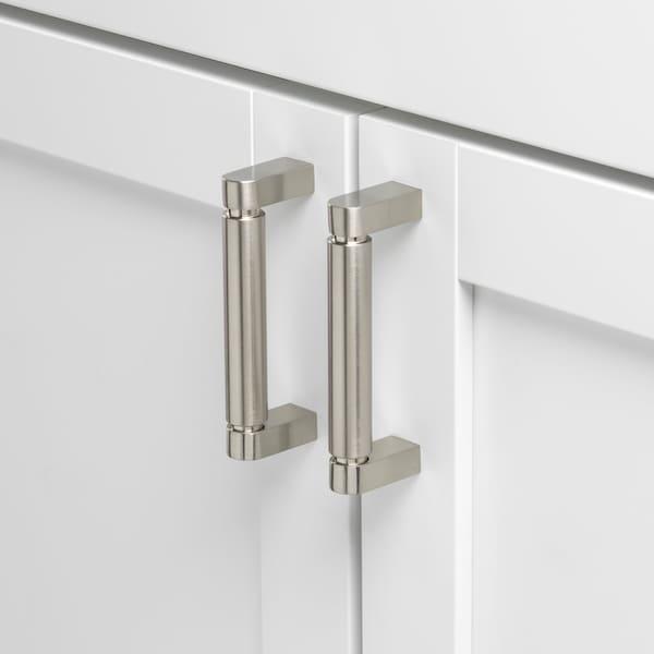Gliderite Hardware 3-3/4 in. Center to Center Smooth Bar Pull - 4787-96-SN, 5PK - 4787-96-SN-5