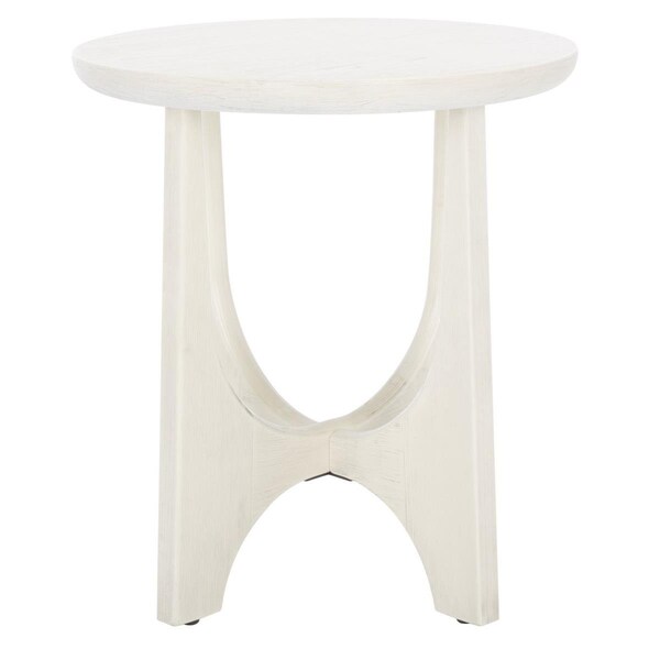 Safavieh 20 x 20 x 22 in. Sasha Wood Accent Table, White Washed - SFV2129A