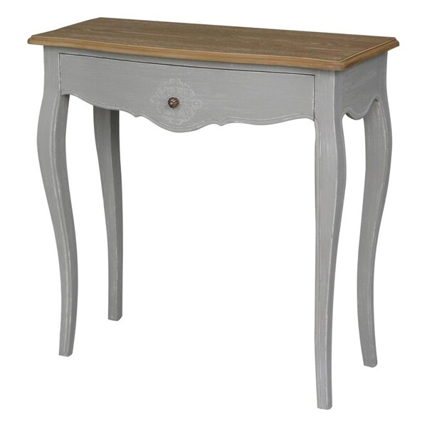 International Caravan Ashbury Stradivarius Oak Veneer One-Drawer Console Table, Antique Grey - PS-STR-11-AG