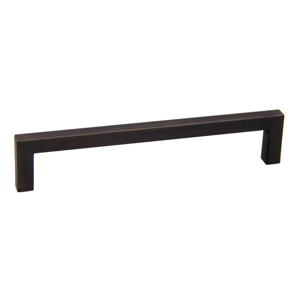 Pride Industrial 6-3/8in Modern Square Cabinet Pull with 6-3/10in Center to Center Oil Rubbed Bronze Finish - P8722810B