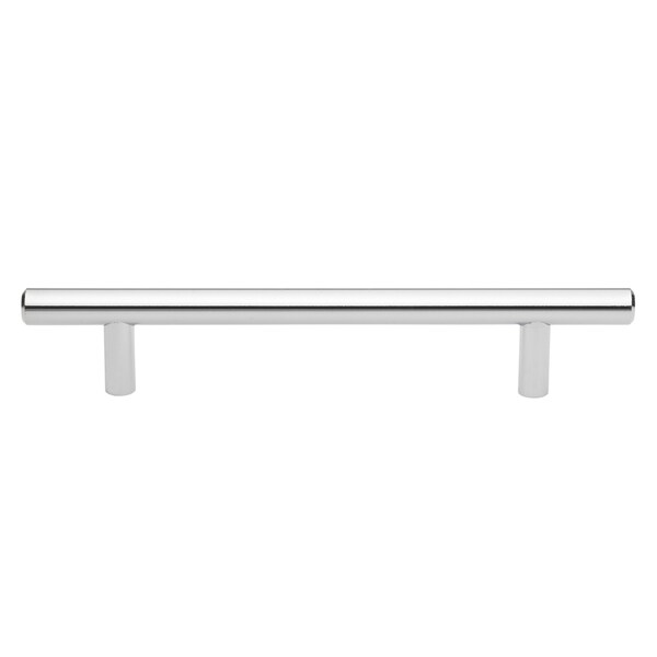 Gliderite Hardware 5-1/16 in. Center to Center Polished Chrome Solid Steel Bar Pull - 5002-128-PC, 10PK - 5002-128-PC-10