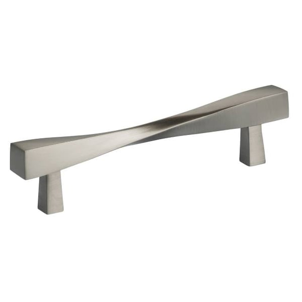 Omnia Center to Center Modern Twisted Cabinet Pull Satin Nickel 4-5/8" - 9009/118.15