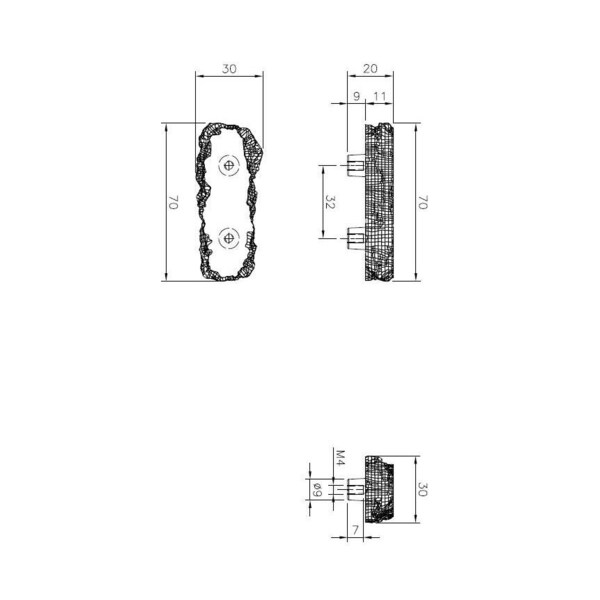 Richelieu 1 1/4 in (32 mm) Center-to-Center Old Silver Contemporary Cabinet Pull - 2256070139