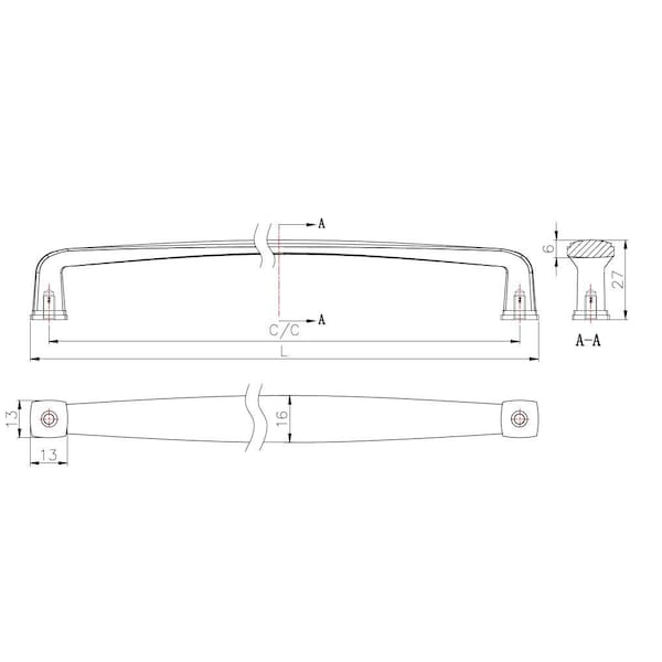 Richelieu 3-3/4 in. (96 mm) Center-to-Center Polished Nickel Transitional Drawer Pull - BP81092180