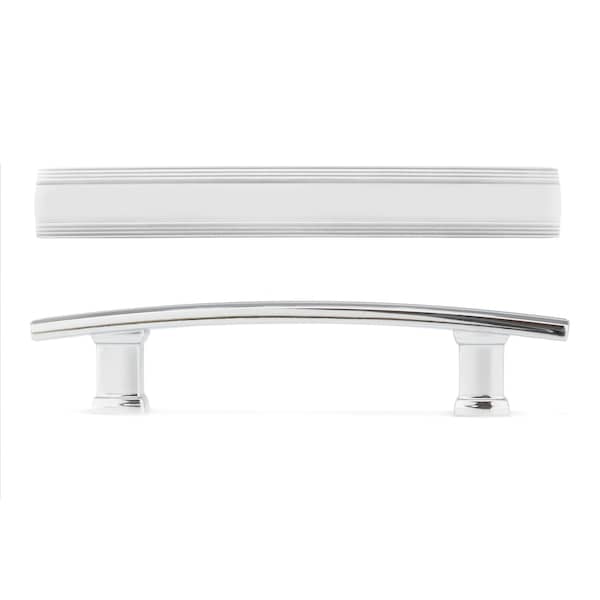 Richelieu 3-3/4 in. (96 mm) Center-to-Center Chrome Transitional Drawer Pull - BP707096140