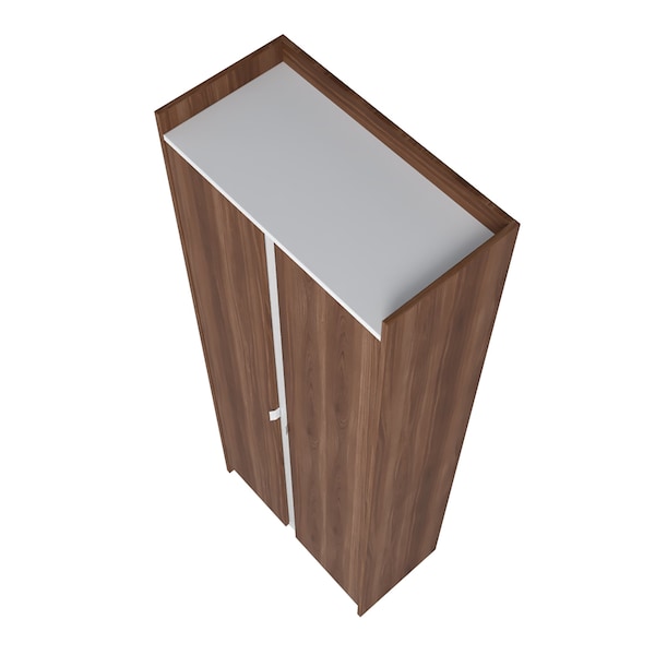 Manhattan Comfort Ratzer Storage Cabinet in Brown and White - SC-317AMC192