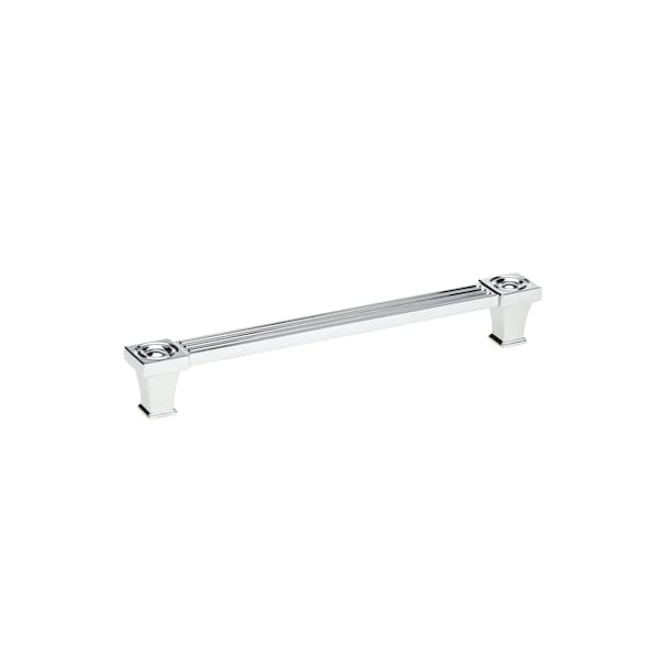 Richelieu 7-9/16 in. (192 mm) Center-to-Center Chrome Transitional Drawer Pull - BP8822192140