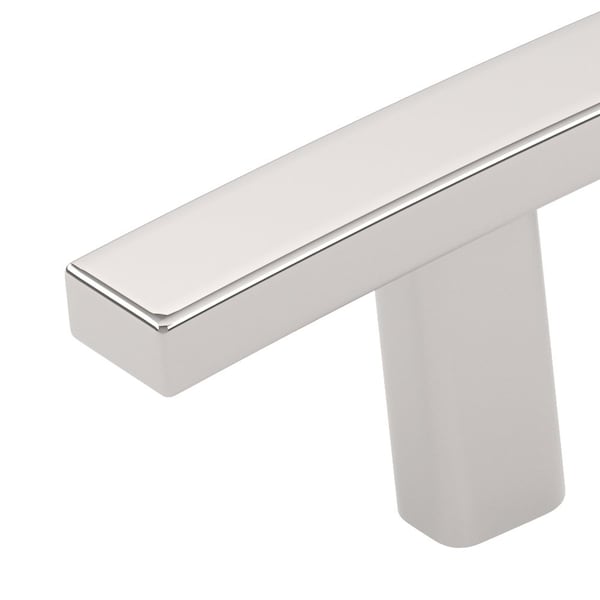Richelieu Padova Collection 3-inch (76 mm) Polished Nickel Transitional Rectangular Cabinet Bar Pull - BP65076180