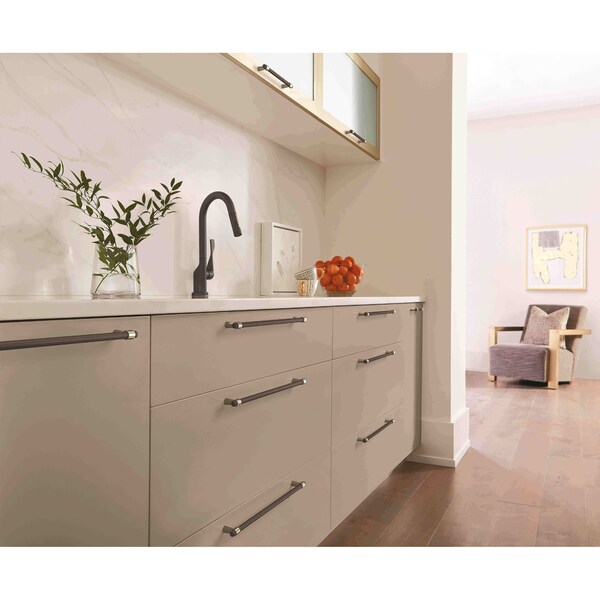 Amerock Mergence 8-13/16 in 224 mm Center-to-Center Matte Black/Satin Nickel Cabinet Pull - BP36861FBG10