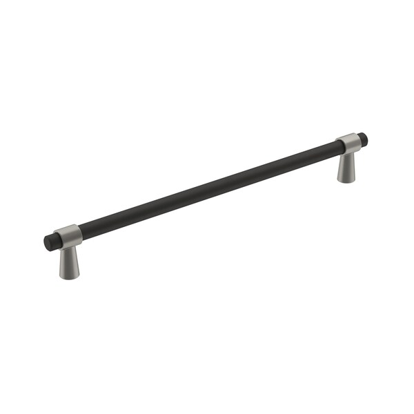 Amerock Mergence 8-13/16 in 224 mm Center-to-Center Matte Black/Satin Nickel Cabinet Pull - BP36861FBG10