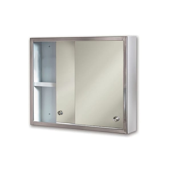 Ketcham 24" x 20" Surface Mounted Polished Edge Sliding Door Medicine Cabinet - SD-2420