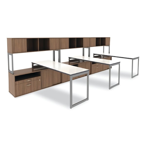Alera Open Office Low Storage Cabinet Credenza, 29.5x19-1/8x22-7/8, Walnut - ALELS593020WA