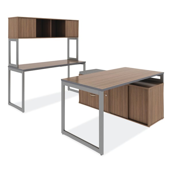 Alera Open Office Low Storage Cabinet Credenza, 29.5x19-1/8x22-7/8, Walnut - ALELS593020WA