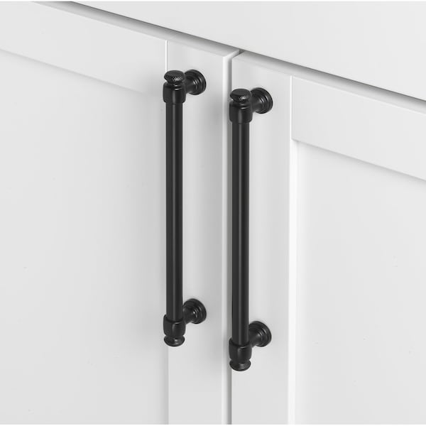 Gliderite Hardware 6-1/4 in. Center to Center Matte Black Classic Euro Bar Pull - 4361-160-MB - 4361-160-MB-1