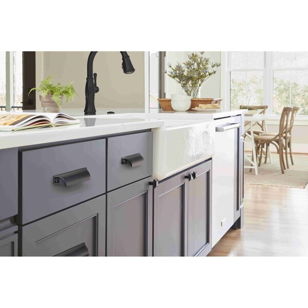 Amerock Jolene 2-1/2 in 64 mm Center-to-Center Matte Black Cabinet Cup Pull - BP452364MB