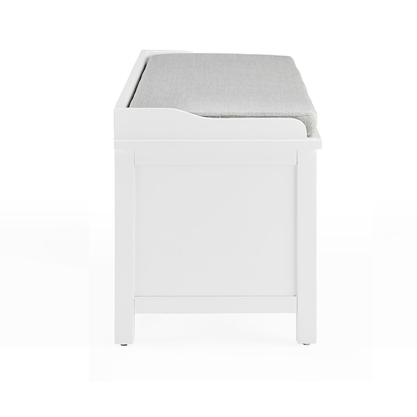 Alaterre Furniture Coventry 45"W Wood Storage Bench with Cushion - ANCT05WH