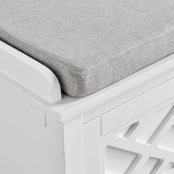 Alaterre Furniture Coventry 45"W Wood Storage Bench with Cushion - ANCT05WH