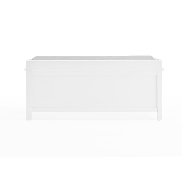 Alaterre Furniture Coventry 45"W Wood Storage Bench with Cushion - ANCT05WH