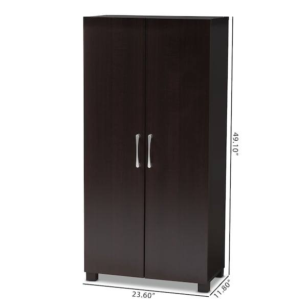 Baxton Studio Marine 2-Door Wood Entryway Shoe Storage Cabinet - 153-9156