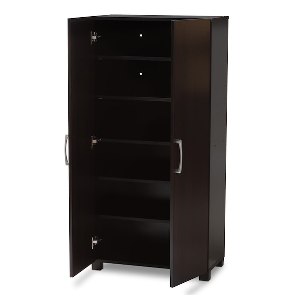Baxton Studio Marine 2-Door Wood Entryway Shoe Storage Cabinet - 153-9156