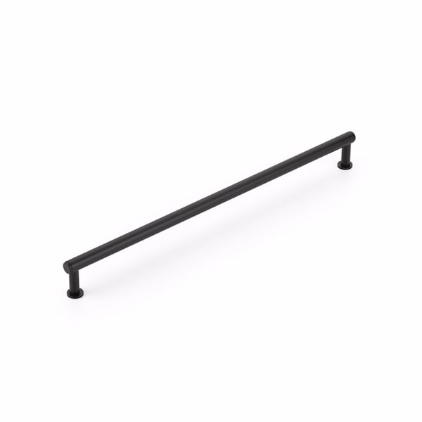 Schaub 12in Center to Center Pub House Cabinet Pull Matte Black Finish - 5112-MB