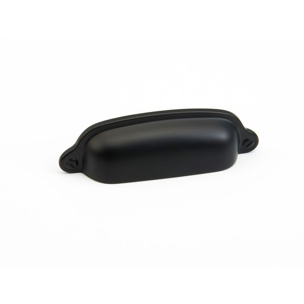 Schaub 3in Center to Center Country Cup Pull Flat Black Finish - 743-FB