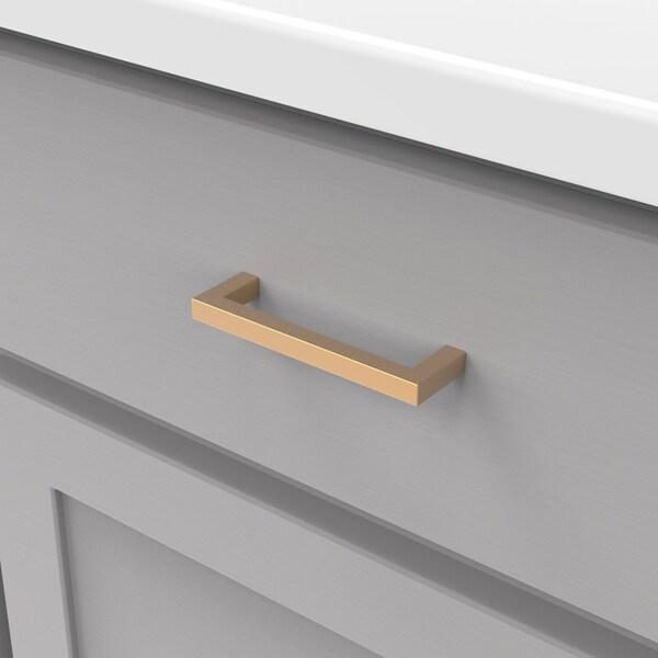 Heritage Designs Contemporary Pull 334 Inch 96mm Center to Center Brushed Brass Finish, 10PK - R078429BBX10B