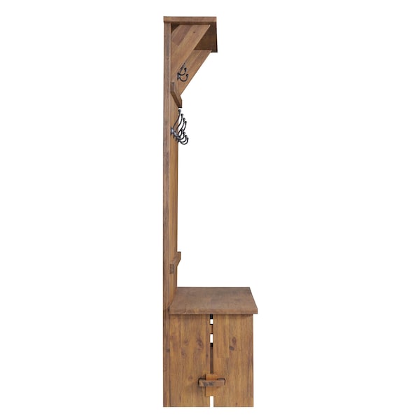 Alaterre Furniture Bethel Acacia Wood 70"H Hall Tree - ANTR2830