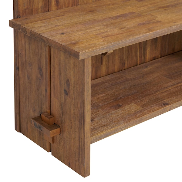 Alaterre Furniture Bethel Acacia Wood 70"H Hall Tree - ANTR2830