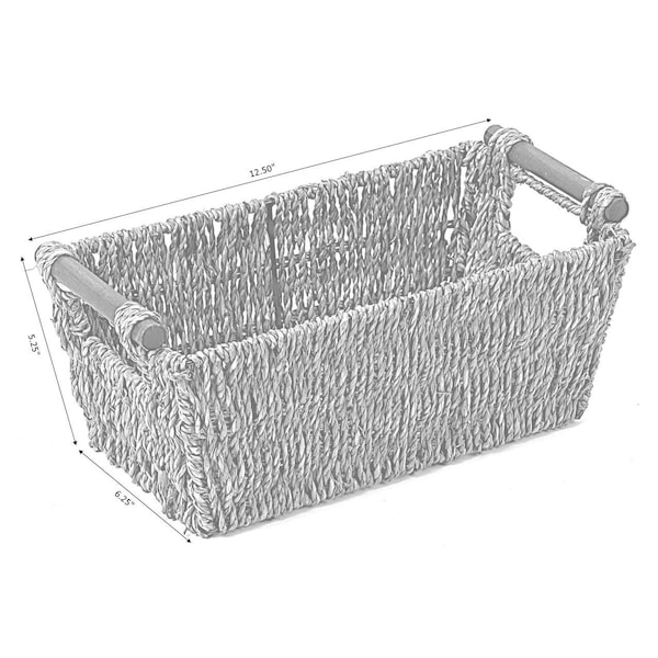 Vintiquewise Seagrass Counter-Top Basket Great for Folded Paper Towel - QI003419