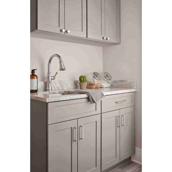 Amerock Factor 3-3/4 in 96 mm Center-to-Center Satin Nickel Cabinet Pull - BP36781G10