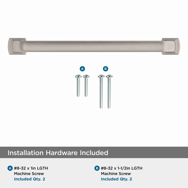 Amerock Surpass 6-5/16 in 160 mm Center-to-Center Satin Nickel Cabinet Pull - BP36896G10