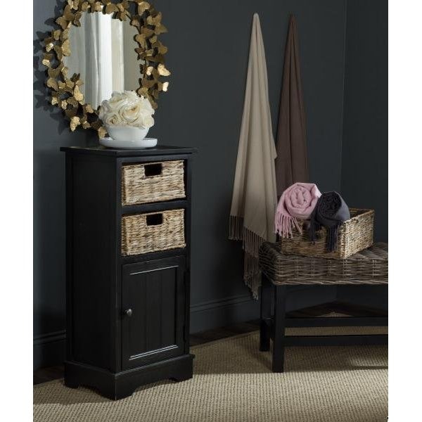 Safavieh Connery Cabinet- Distressed Black - 35 X 11.8 X 15.9 In. - AMH5742A