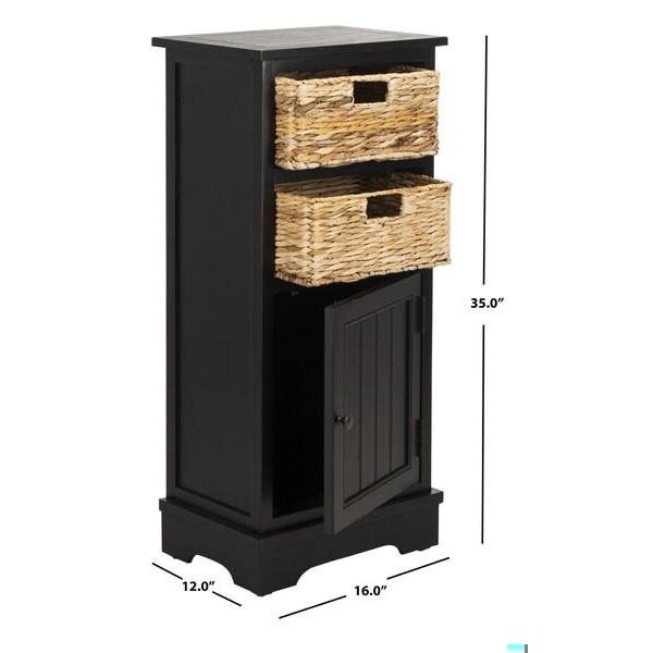 Safavieh Connery Cabinet- Distressed Black - 35 X 11.8 X 15.9 In. - AMH5742A