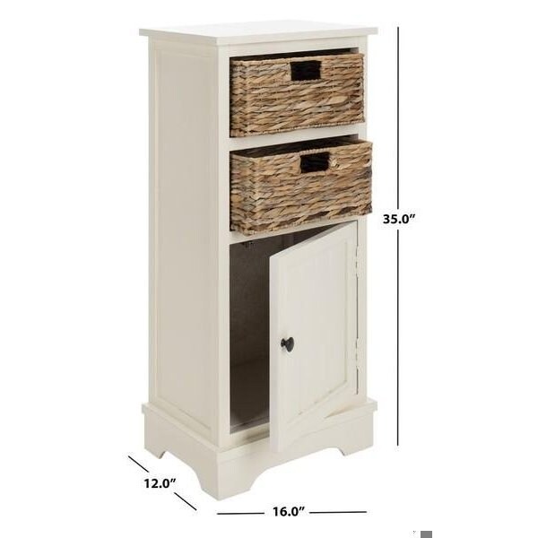 Safavieh 35 x 15.9 x 11.8 in. Connery CabinetDistressed & White - AMH5742B