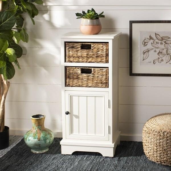 Safavieh 35 x 15.9 x 11.8 in. Connery CabinetDistressed & White - AMH5742B