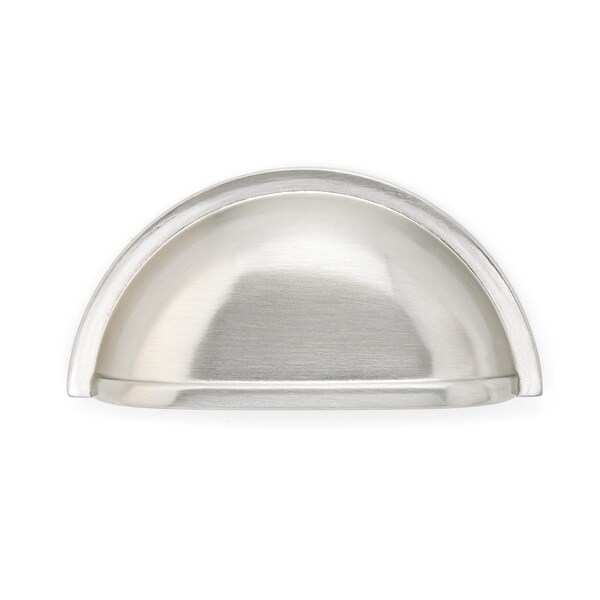 Richelieu 3 in. (76 mm) Center-to-Center Brushed Nickel Traditional Cup Pull - BP30388195