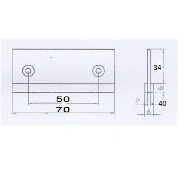 Richelieu 1-31/32 in. (50 mm) Center-to-Center Aluminum Contemporary Edge Pull - BP46037010