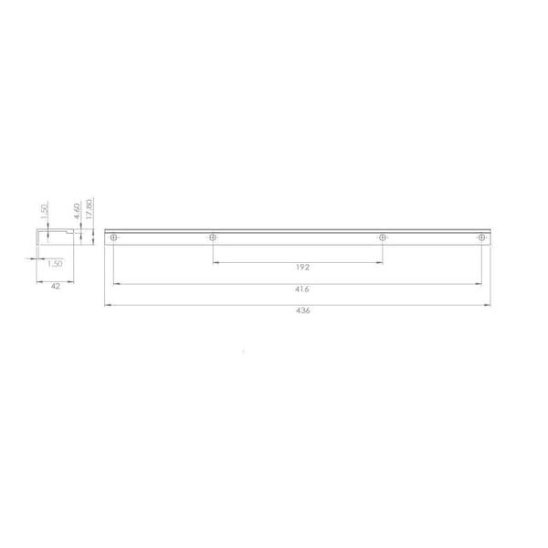 Richelieu 16 3/8 in (416 mm) Satin Gold Contemporary Aluminum Edge Pull, Lincoln Collection - BP9898416166