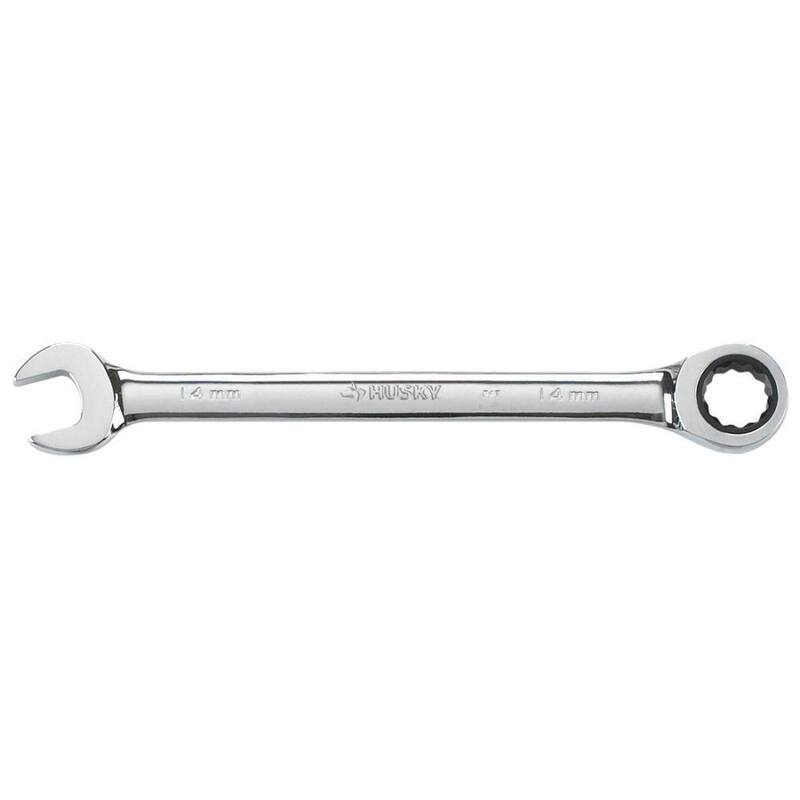 Husky 1 in. 12-Point SAE Ratcheting Combination Wrench - HRW1