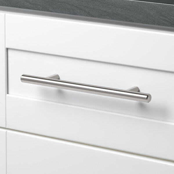 Gliderite Hardware 5-1/16 in. Center to Center Satin Nickel Solid Steel Bar Pull - 5008-128-SS, 10PK - 5008-128-SS-10