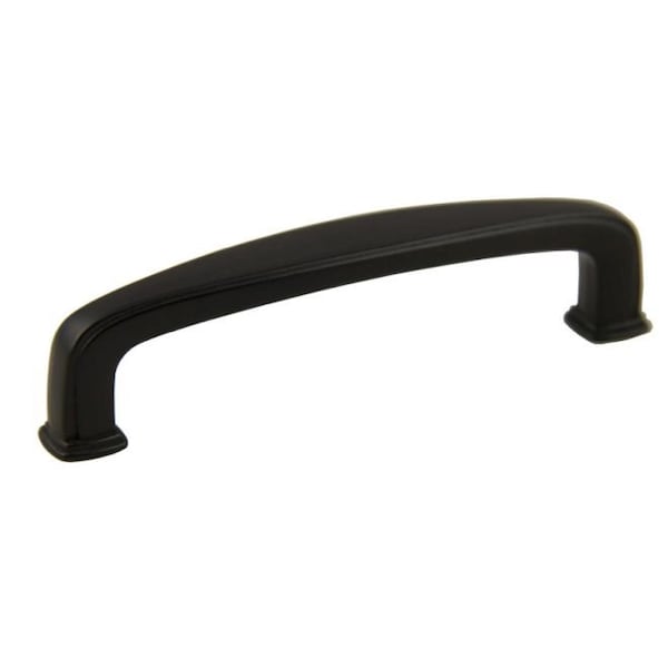 Crown 4-5/8" Deco Cabinet Pull with 3-3/4" Center to Center Matte Black Finish - CHP81092BK