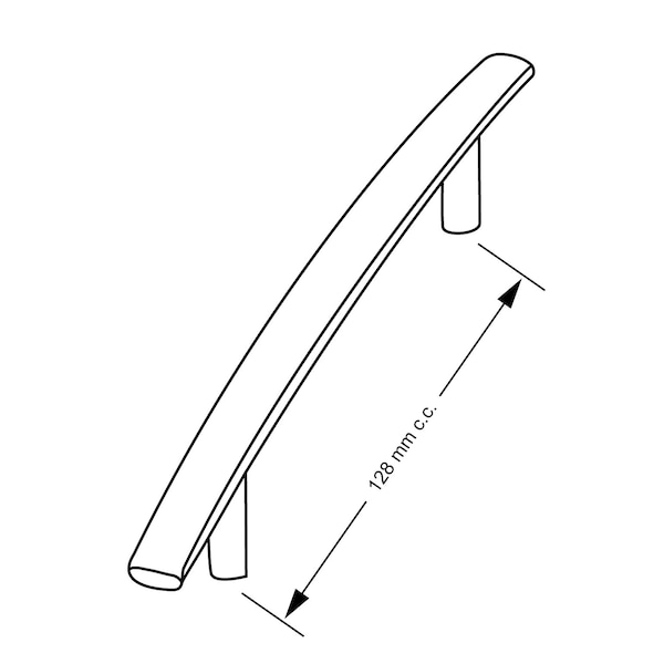 Richelieu 5-1/16 in. (128 mm) Center-to-Center Brushed Nickel Contemporary Drawer Pull - BP6501195