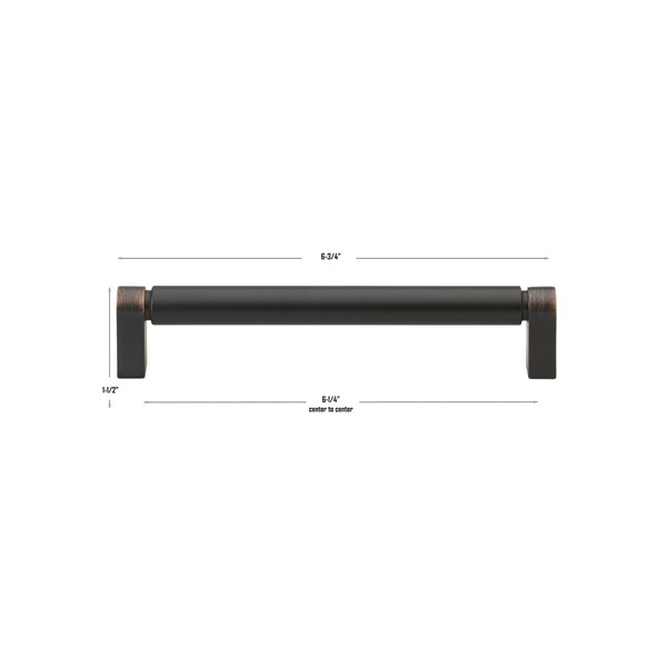 Gliderite Hardware 6-1/4 in. Center to Center Smooth Bar Pull - 4787-160-ORB, 5PK - 4787-160-ORB-5