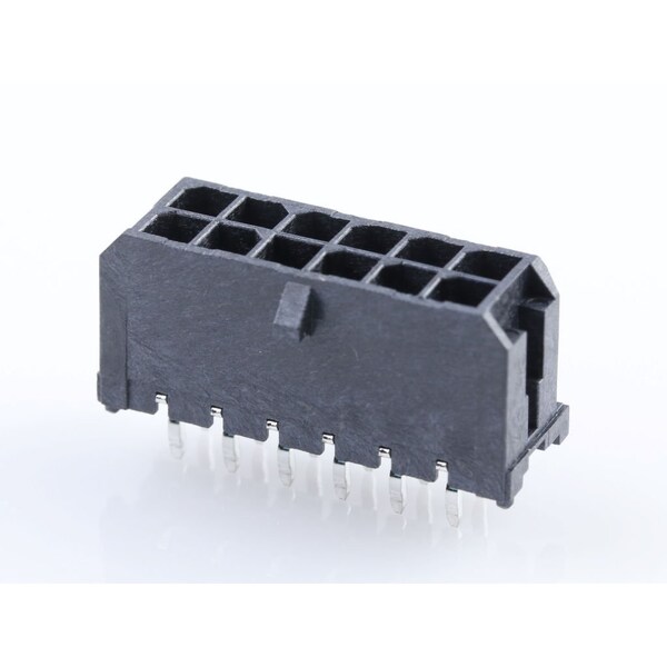 Molex Rectangular Power Connector, 12 Contact(S), Male, Solder Terminal, Receptacle - 430451212